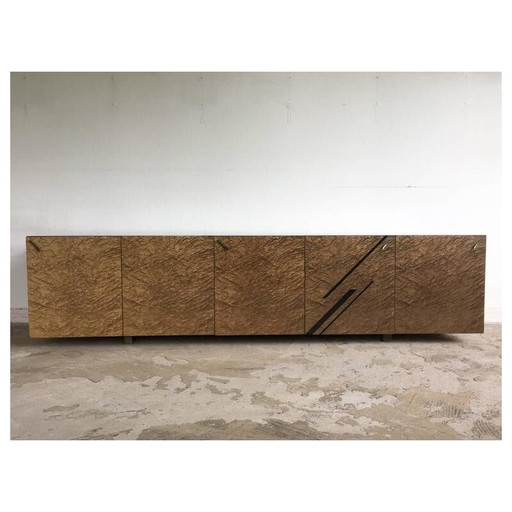 Saporiti sideboard in bird's eye maple by Giovanni Offredi - 1960s