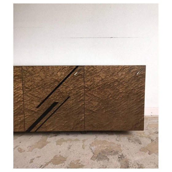 Image 1 of Saporiti sideboard in bird's eye maple by Giovanni Offredi - 1960s