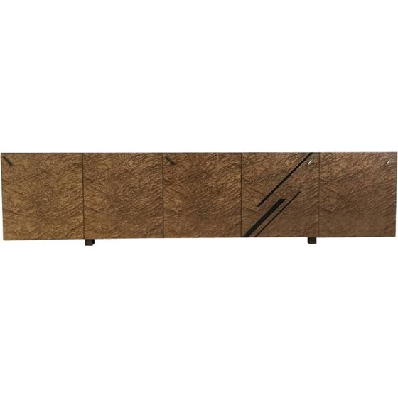 Image 1 of Saporiti sideboard in bird's eye maple by Giovanni Offredi - 1960s