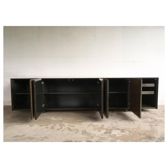 Image 1 of Saporiti sideboard in bird's eye maple by Giovanni Offredi - 1960s