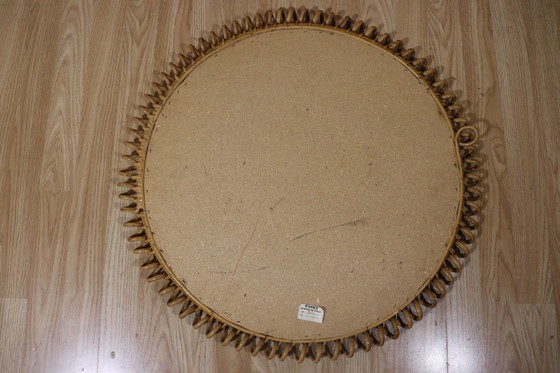 Image 1 of Large Rattan Mirror By Franco Albini, Italy, 1960S