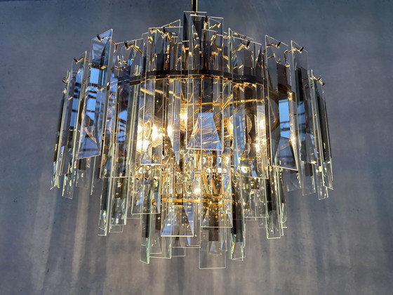 Image 1 of Hollywood Regency chandelier - mirror glass