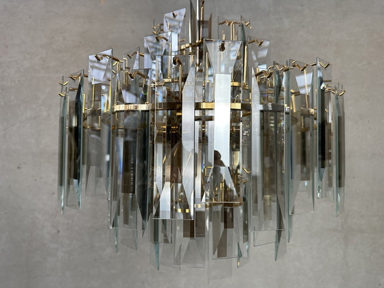 Image 1 of Hollywood Regency chandelier - mirror glass