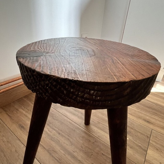 Image 1 of Set di 4 sgabelli treppiede vintage