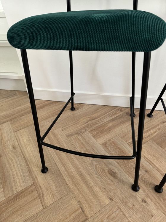 Image 1 of 2x Zuiver Benson Barstool Green