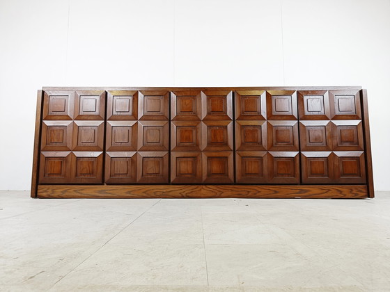 Image 1 of Graphical brutalist credenza, 1970s