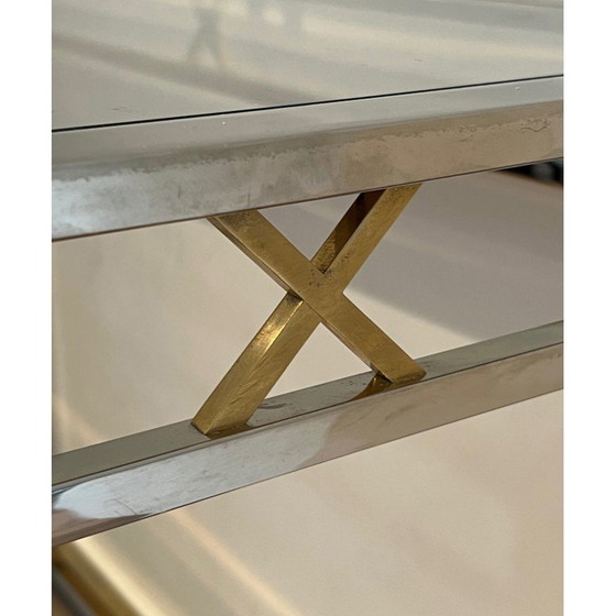 Image 1 of Vintage desk in chrome and brass, 1970