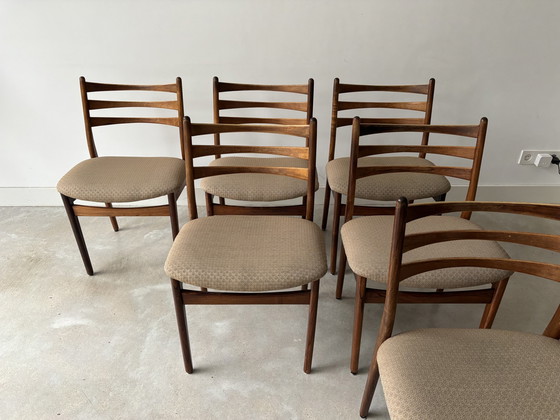 Image 1 of 1970 Topform Dining Chairs And Table Rosewood