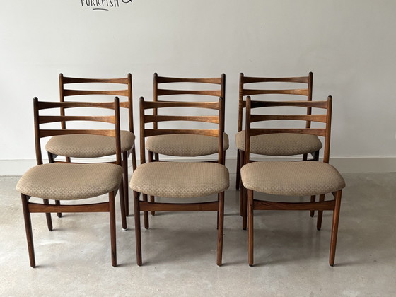 Image 1 of 1970 Topform Dining Chairs And Table Rosewood