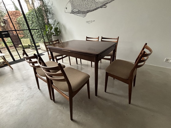 Image 1 of 1970 Topform Dining Chairs And Table Rosewood