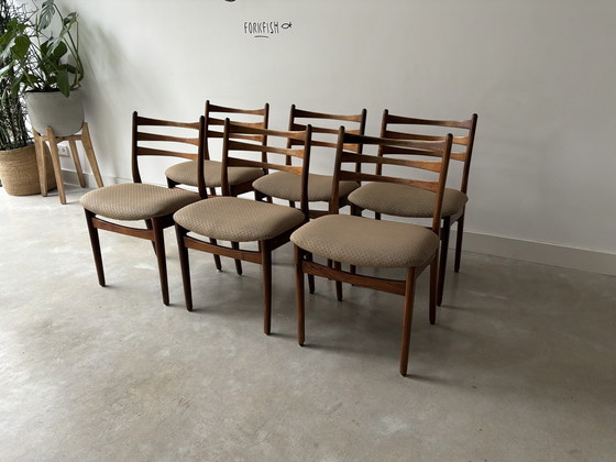 Image 1 of 1970 Topform Dining Chairs And Table Rosewood