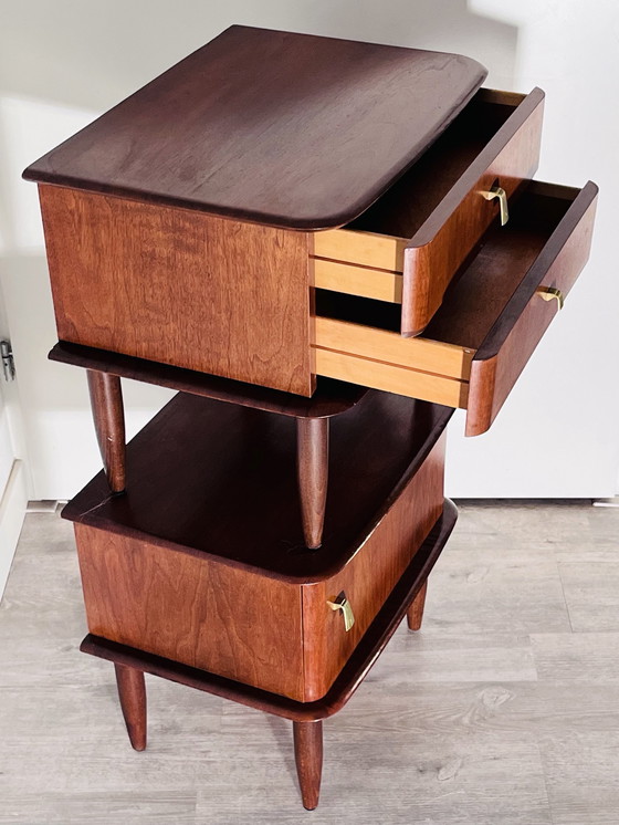 Image 1 of 2 tables de chevet vintage