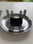 3x Vintage chrome bowls