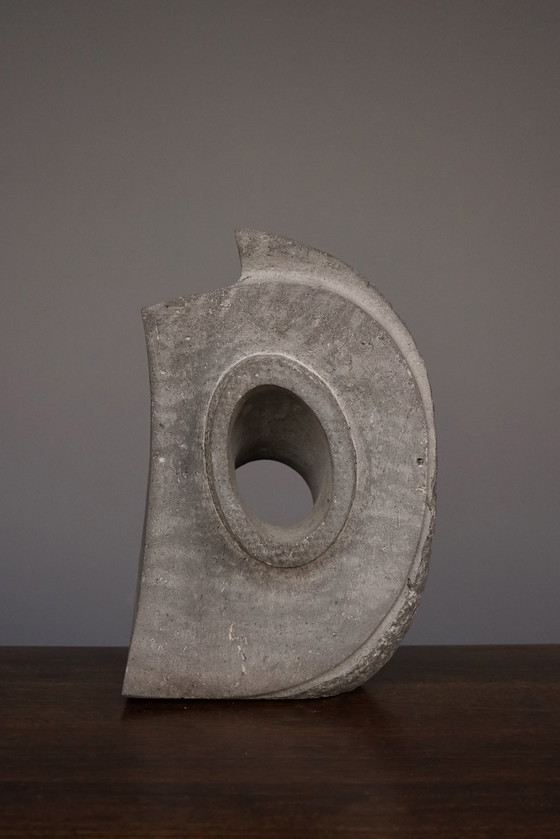 Image 1 of Carved Stone Abstract Sculpture. 1980s