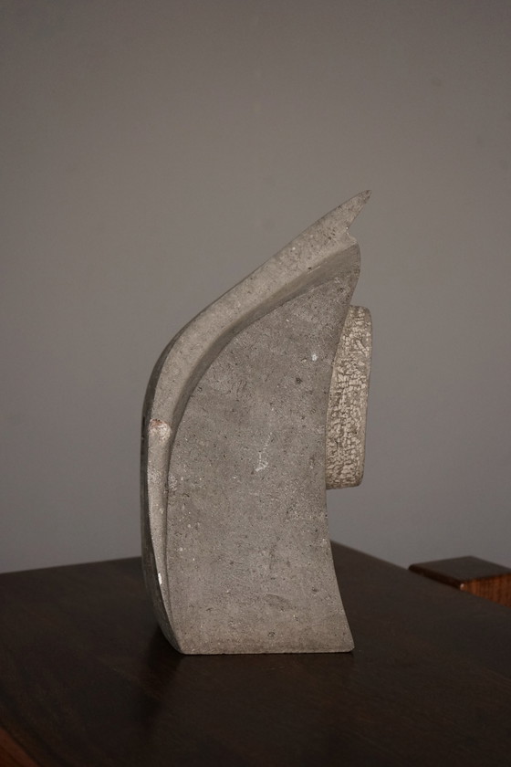 Image 1 of Carved Stone Abstract Sculpture. 1980s