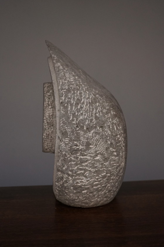 Image 1 of Carved Stone Abstract Sculpture. 1980s