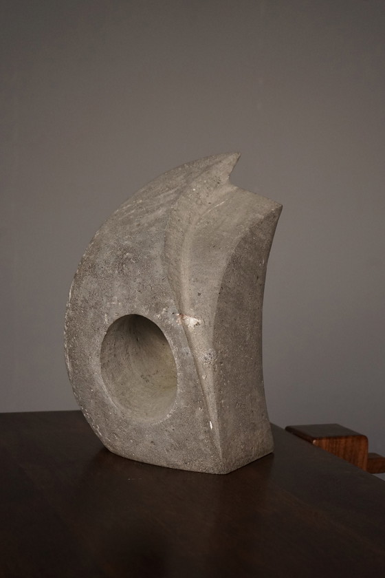 Image 1 of Carved Stone Abstract Sculpture. 1980s