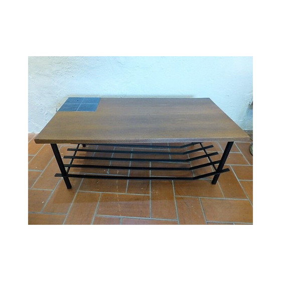 Image 1 of Tavolino da caffè vintage in ceramica e metallo, 1960