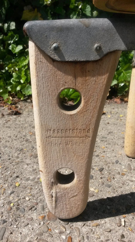 Table d'appoint avec base de machine à laver antique 30 cm de haut