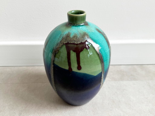 1X Beautifully Glazed Ceramic Vase