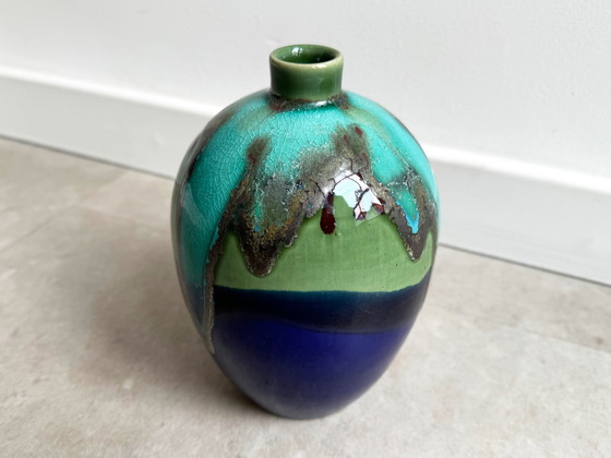 Image 1 of 1X Beautifully Glazed Ceramic Vase