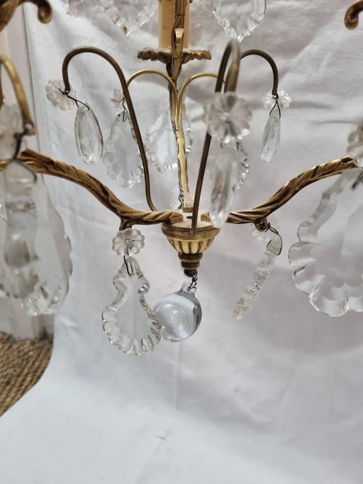 Bronze Baroque Crystal Chandelier