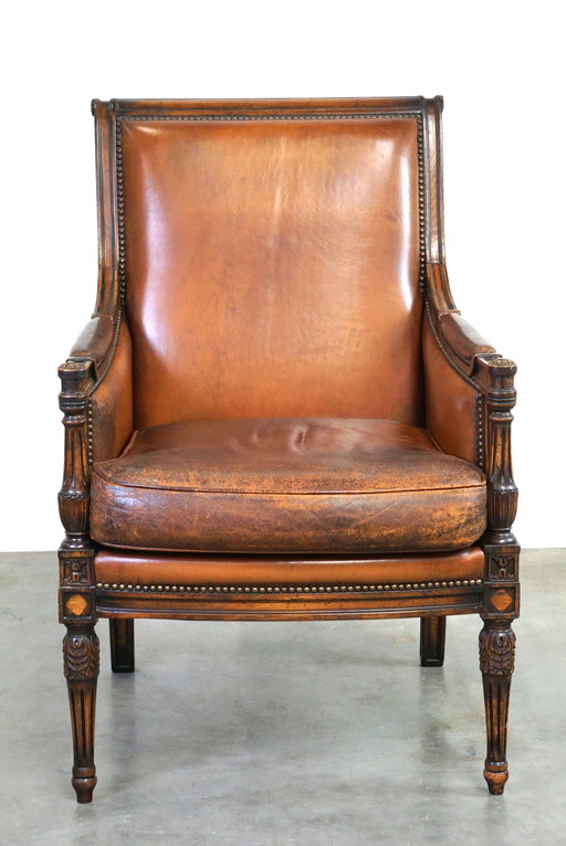 Sheep leather armchair