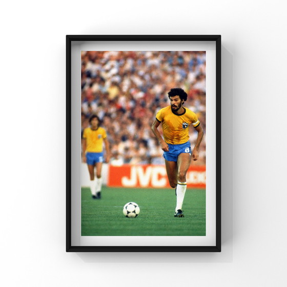 Image 1 of Fine Art Print World Cup 1982, Brazilian Footballer, Socrates,