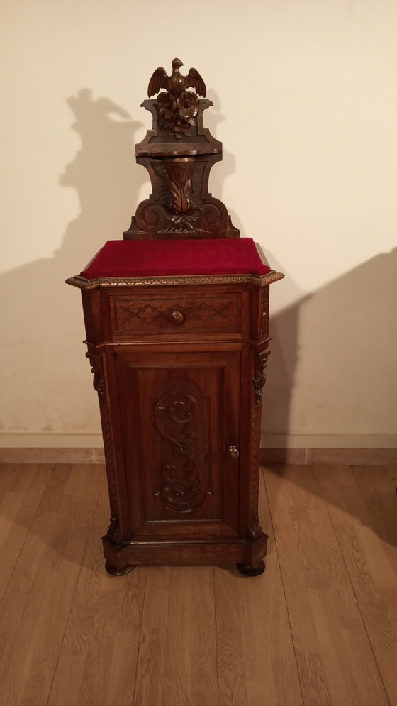 Image 1 of Walnut Nightstands, 19Th Century, Italy, Late 19Th Century, Set Of 2