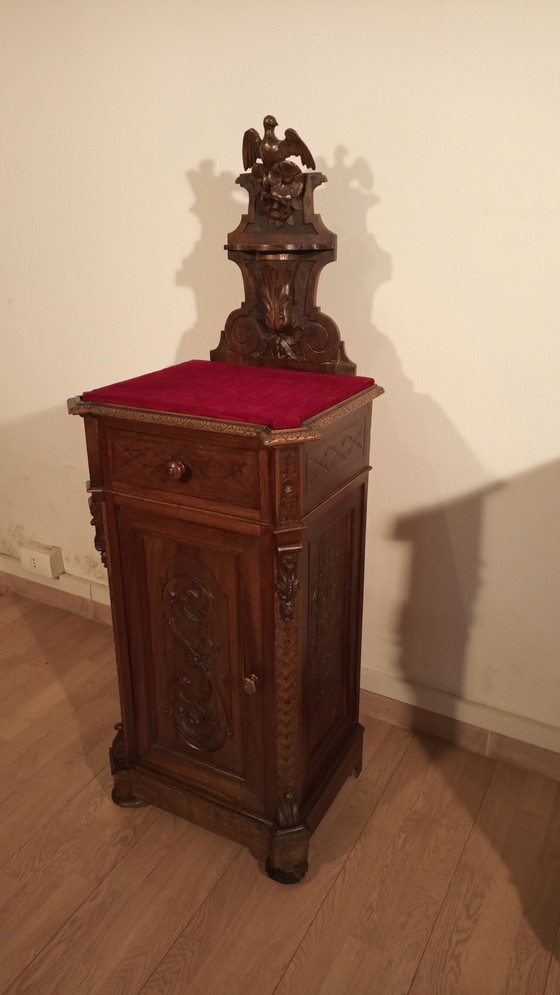 Image 1 of Walnut Nightstands, 19Th Century, Italy, Late 19Th Century, Set Of 2