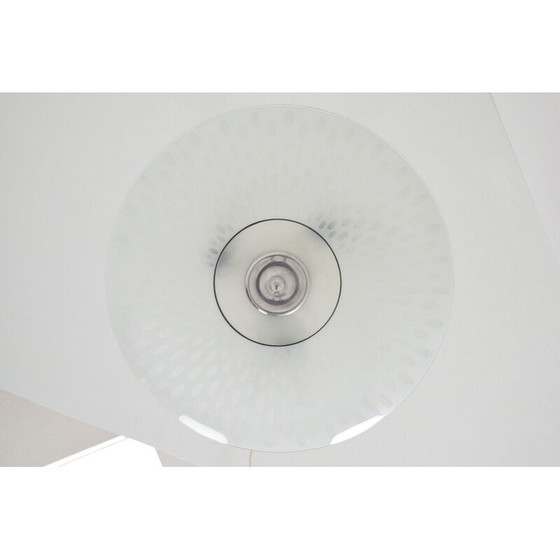 Image 1 of Vintage glass and metal pendant lamp by Napako, Czechoslovakia 1970