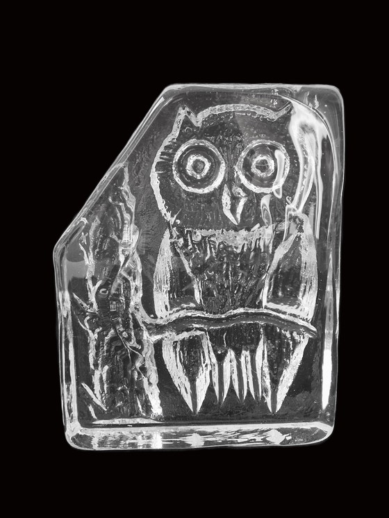 Image 1 of Eneryda - Grande sculpture en verre Hibou