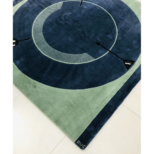 Vintage wool rug "Less is more" by Christian Duc for Toulemonde Bochart, France 1980
