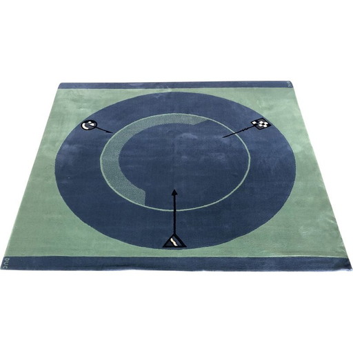 Vintage wool rug "Less is more" by Christian Duc for Toulemonde Bochart, France 1980