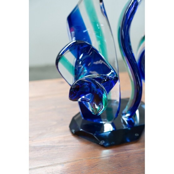 Image 1 of Vintage light blue Murano glass sculpture, Italy 1970
