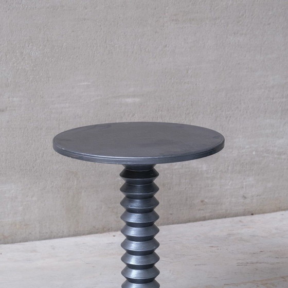 Image 1 of Vintage turned oak side table, France 1950