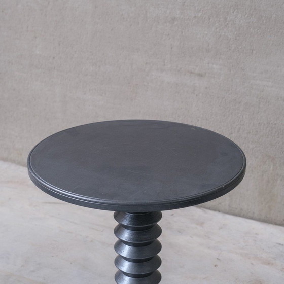 Image 1 of Vintage turned oak side table, France 1950