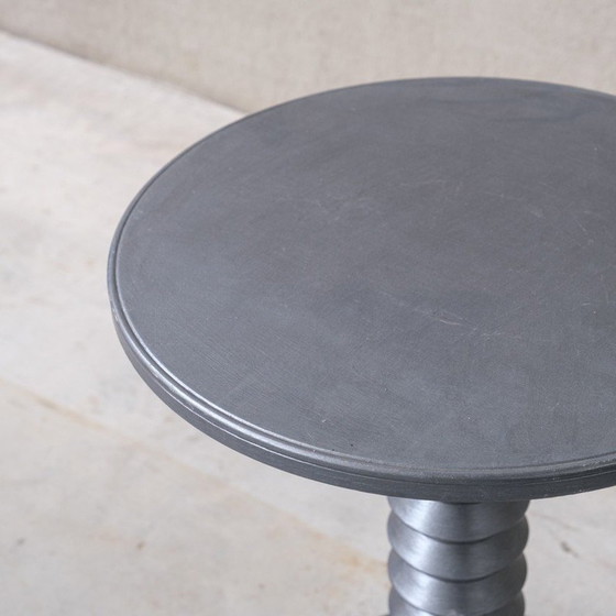 Image 1 of Vintage turned oak side table, France 1950
