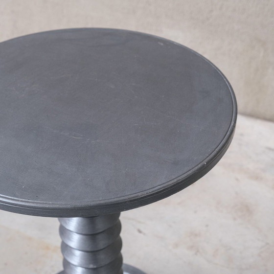 Image 1 of Vintage turned oak side table, France 1950