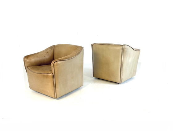 Image 1 of Set Of 2 Leather Cockpit Armchairs