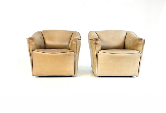 Image 1 of Set Of 2 Leather Cockpit Armchairs