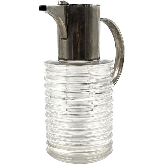 Image 1 of Vintage glass and silver jug by Sergio Asti for Arnolfo di Cambio, 1968