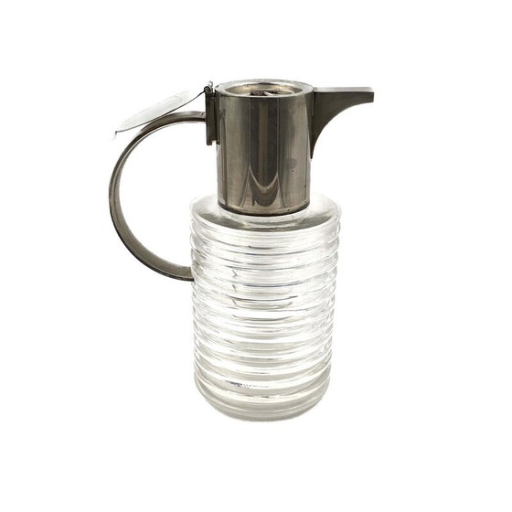 Image 1 of Vintage glass and silver jug by Sergio Asti for Arnolfo di Cambio, 1968