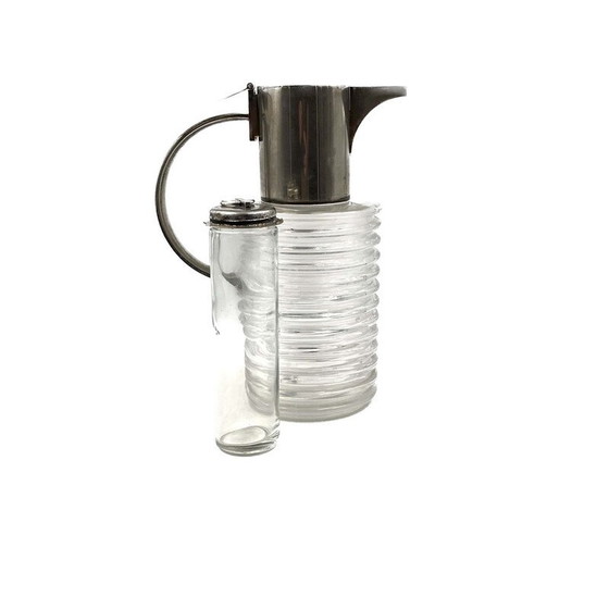 Image 1 of Vintage glass and silver jug by Sergio Asti for Arnolfo di Cambio, 1968