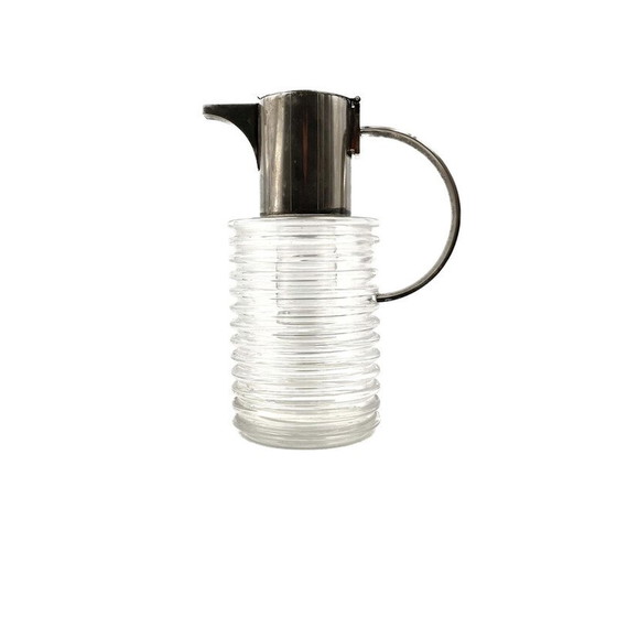 Image 1 of Vintage glass and silver jug by Sergio Asti for Arnolfo di Cambio, 1968