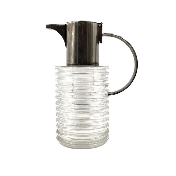 Image 1 of Vintage glass and silver jug by Sergio Asti for Arnolfo di Cambio, 1968