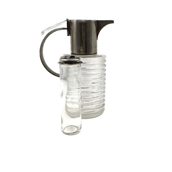 Image 1 of Vintage glass and silver jug by Sergio Asti for Arnolfo di Cambio, 1968
