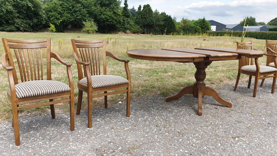 Image 1 of Art Nouveau Bannnink Dining Room Table Extendable