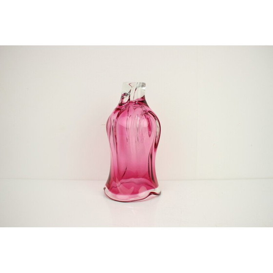 Image 1 of Vintage glass vase by Josef Hospodka for Chribska Glassworks, Czechoslovakia 1960