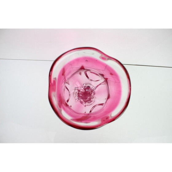 Image 1 of Vintage glass vase by Josef Hospodka for Chribska Glassworks, Czechoslovakia 1960